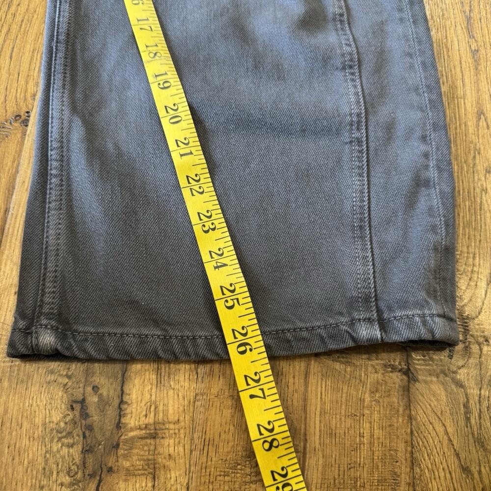 Zara Barrel Ankle Jeans Womens Sz 2 Wide Leg Grey Denim Cotton Boho Grunge - Picture 5 of 7